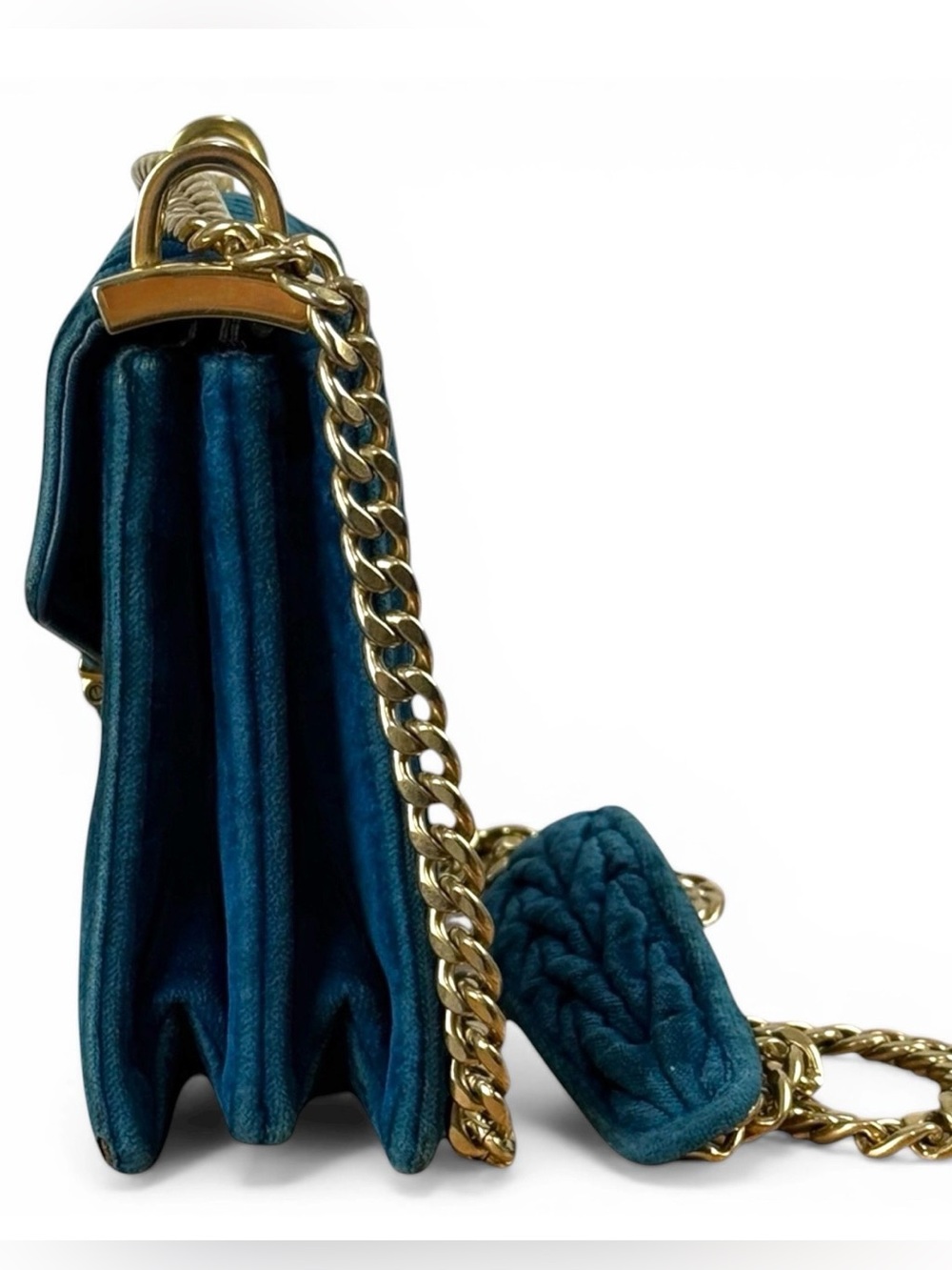 Miu Miu blue velvet shoulder bag - Picture 13 of 15